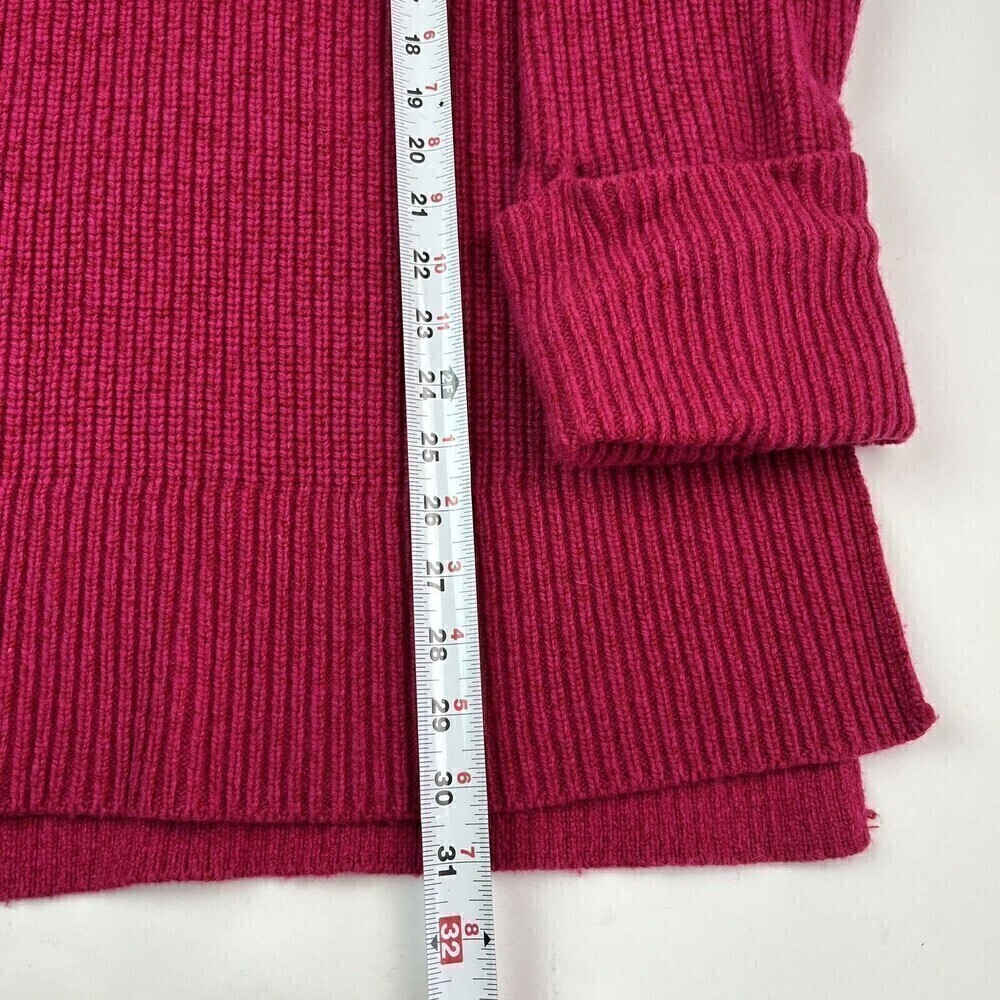 Athleta Shasta Wool Sweater V Neck Oversized chunky cabincore Size XL Pink - Picture 9 of 13
